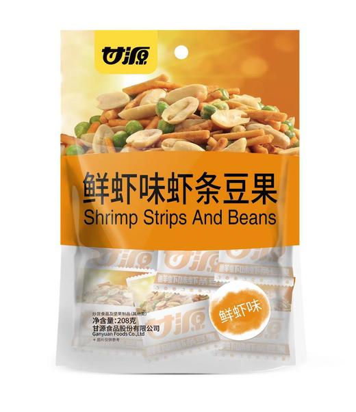 甘源袋装鲜虾味虾条豆果208g（6940188801584） 商品图0