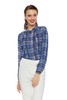 OCTAVIA 荷叶边饰蓝色格纹衬衣 6790 商品缩略图0