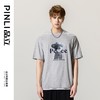 PINLI品立春季新款男士纯棉体恤印花短袖休闲T恤BG231111011 商品缩略图3
