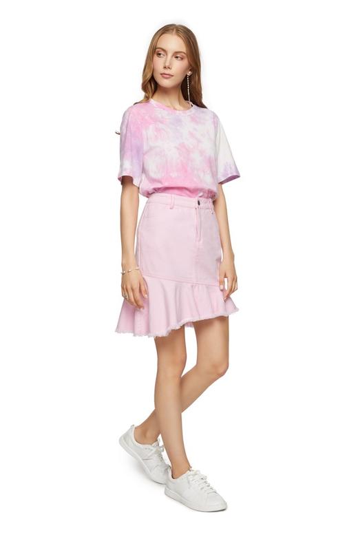 SUMMER & SAGE 粉紫色扎染休闲T恤 7200 商品图4