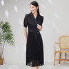 EITIE爱特爱夏季新款优雅收腰显瘦褶皱裙摆连衣裙7007750 商品缩略图2