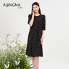 【商场同款】阿菁娜黑色波点设计感茶歇长裙A28X212078 商品缩略图2