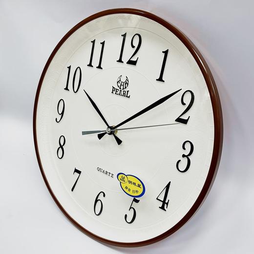 明珠星PW342圆形石英钟挂钟钟表直径34cm一个 商品图1