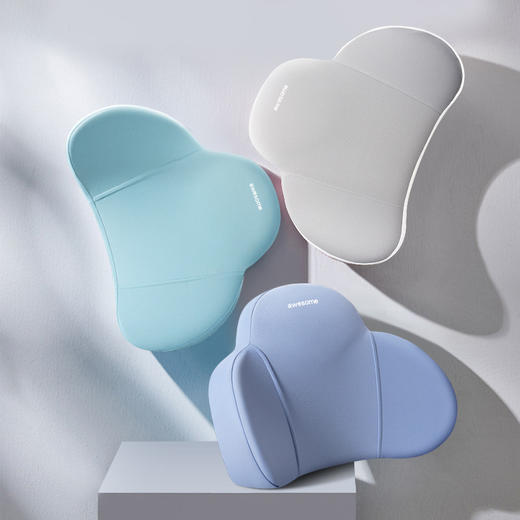 「记忆棉内芯！五色可选」汽车头枕腰靠车载记忆棉靠垫腰垫靠背腰枕车用护颈枕汽车装饰 商品图1