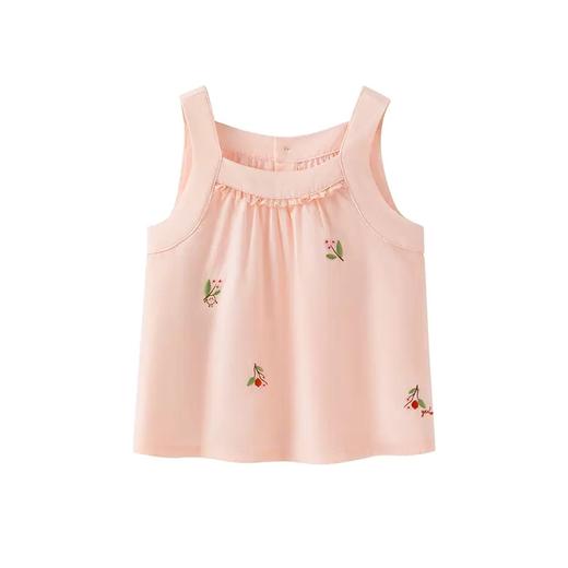 英氏女童吊带背心T恤2023夏季新品儿童无袖方领上衣服YRBDJ2P368A 商品图4