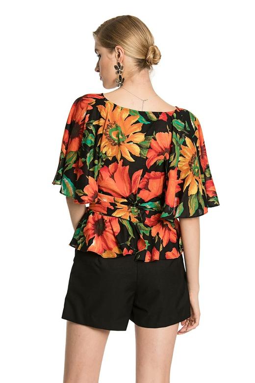 MIGAINO曼娅奴 热带印花束腰上衣 2986 商品图2