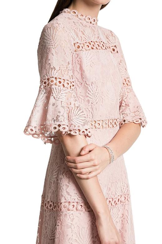 ROSEHOO 粉色钩花镂空连衣裙 2518 商品图4