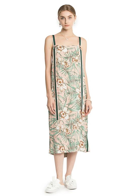 WEN&VI 印花长吊带直筒连衣裙 2376 商品图1