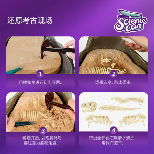 奥光玩具160003中生代超级恐龙化石挖掘套装 商品图1