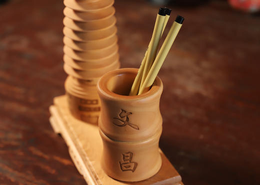 桃木文昌塔笔筒，天然桃木 商品图6
