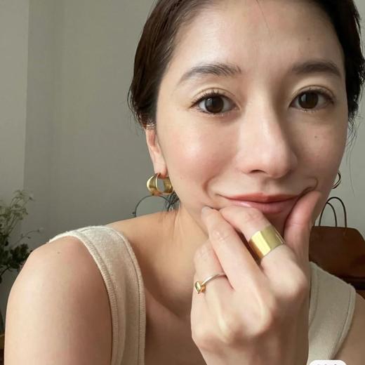 Perperle 弧形圆环 925银镀金 时髦耳环 商品图7