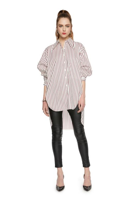 SUMMER & SAGE 不规则条纹长衬衣 6502 商品图0
