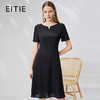 EITIE爱特爱大方简约高级感黑色收腰连衣裙通勤时尚气质夏新款B07170 商品缩略图0