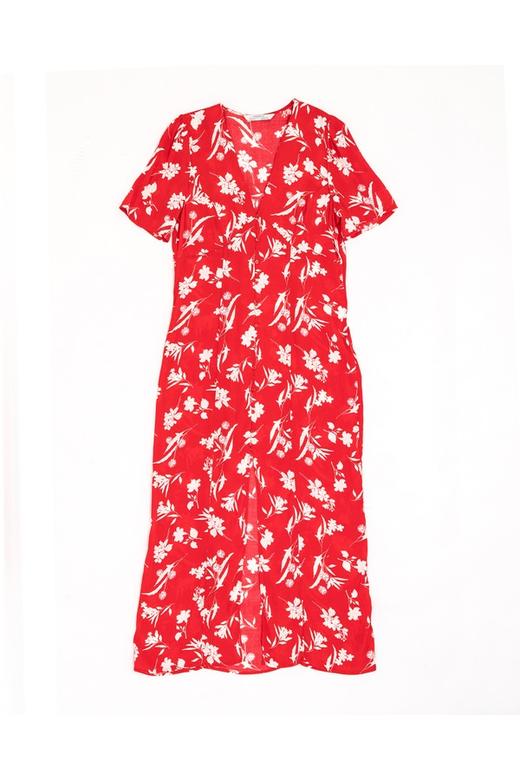 ZARA 两穿式红色印花连衣裙 2563 商品图5