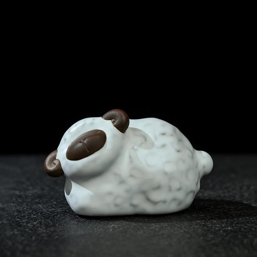 成艺 小羊茶宠 小乐羊小福羊 天青开片茶玩小摆设摆件纸镇笔架陶瓷小羊 商品图2