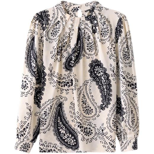 KQL 765G712印花衫韩版碎花衬衫妈妈装衬衣 商品图4