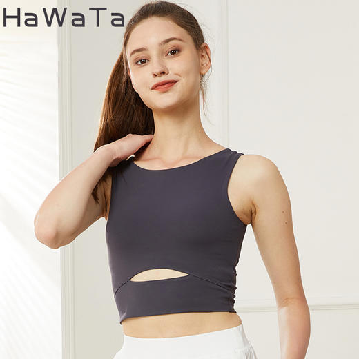哈瓦塔进口亲肤透气圆领水晶背心 商品图8