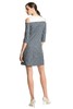 Lia Shade 灰蓝色拼接领挖肩连衣裙 2108 商品缩略图3
