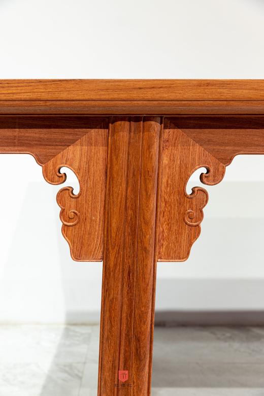 红桥红  家具严选  缅甸花梨（大果紫檀）【262带托子 插肩榫大画案 】 商品图2