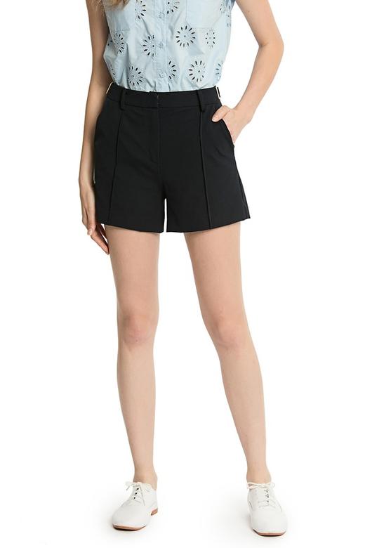 COCOLINDA 黑色缝线高腰短裤 2416 商品图0