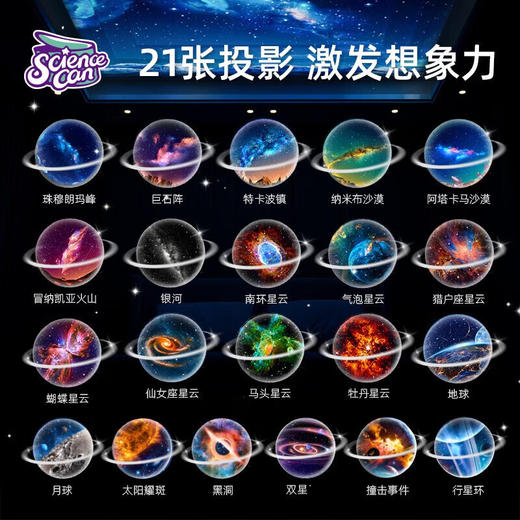 奥光玩具1600452021gv0002科学罐头星空投影仪（梦幻白） 商品图4