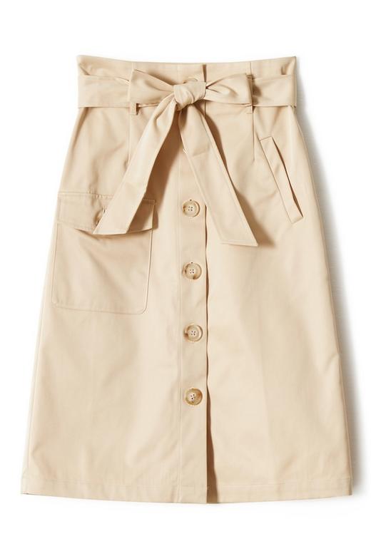 SUMMER & SAGE 米色束腰中长半裙 7097 商品图3