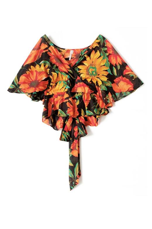 MIGAINO曼娅奴 热带印花束腰上衣 2986 商品图5