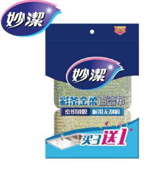 妙洁彩条金柔百洁布3+1特惠装（6917751461346） 商品图0