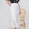 EITIE爱特爱时尚精致优雅法式包臀高腰蕾丝半身裙白色夏季新款B06114 商品缩略图2