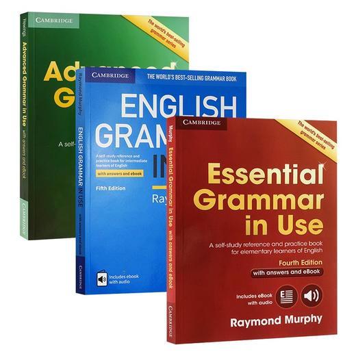 原版进口剑桥英语语法大全english essential grammar in use3册套装国际学校小学初中高中手册自学教材书籍 商品图0