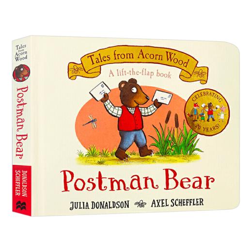 小熊送信 英文原版绘本 Postman Bear 橡树林的故事集 20周年纪念版 儿童英语启蒙纸板翻翻书 Julia Donaldson 英文版进口原版书籍 商品图0