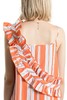 ZERO SIGN 橙白条纹不对称肩带连衣裙 2410 商品缩略图4