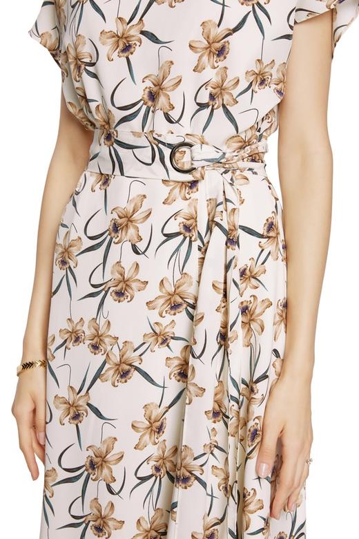 SUMMER & SAGE 米色束腰印花连衣裙 6994 商品图2