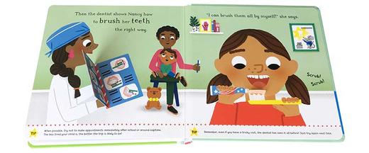 看牙医 英文原版绘本 We're Going to the Dentist Big Steps 大步向前系列 英文版进口原版英语纸板翻翻操作书 幼儿生活习惯培养 商品图1