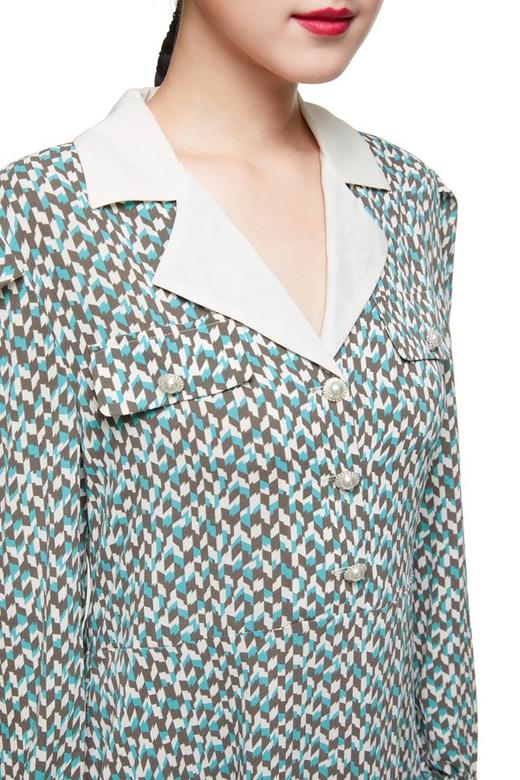 Le Malene 几何印花翻领连衣裙 8999 商品图3