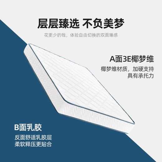 喜梦宝24cm床垫3E乳胶床垫席梦思弹簧床垫软硬两用垫子 商品图2