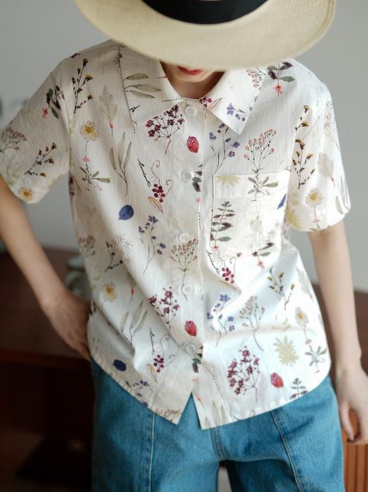 浮生八记/21B011/植物集花卉衬衫 商品图2