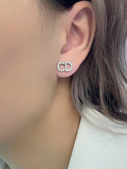DIOR迪奥CD满钻耳钉耳环 商品图0