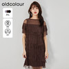 oldcolour夏新款设计感小众气质宽松蕾丝蛋糕连衣裙O21101153 商品缩略图1