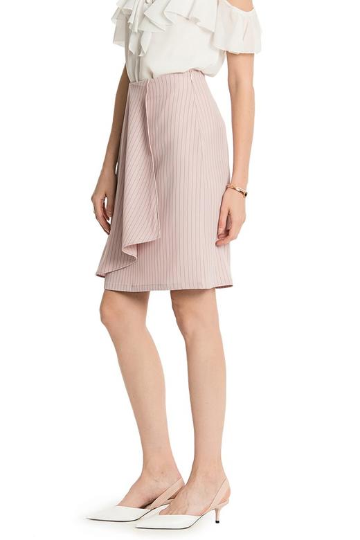 Lia Shade 粉色条纹围裹式半身裙 2751 商品图2