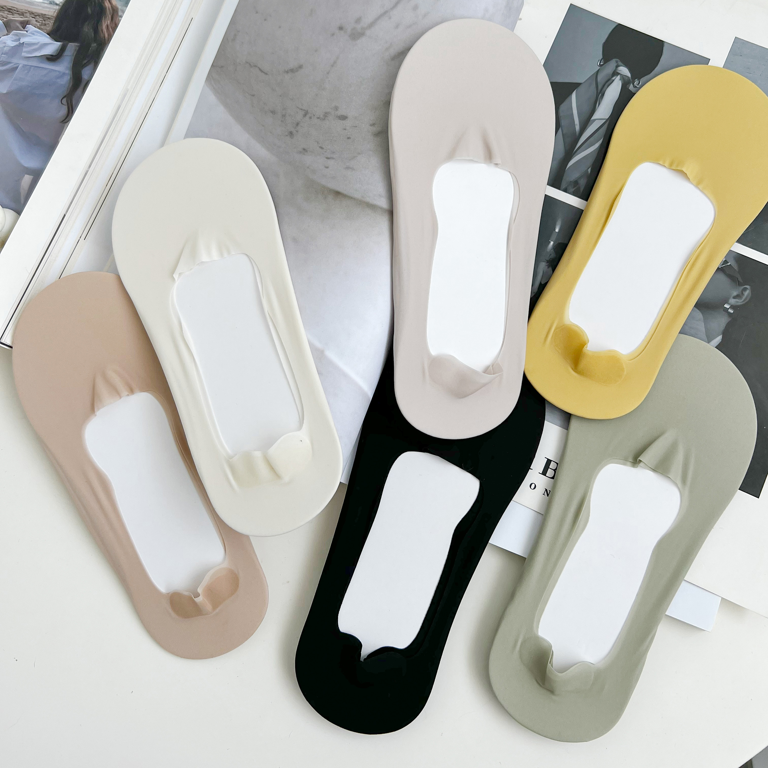 老米优品/ 3双1组，2组包邮❤原色原初 自然自在《 任意剪不脱丝女士纯色船袜》盛夏大爱~ WZ230426C