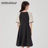 oldcolour2023夏新款赫本风简约拼接设计感显瘦连衣裙女O21101143 商品缩略图4