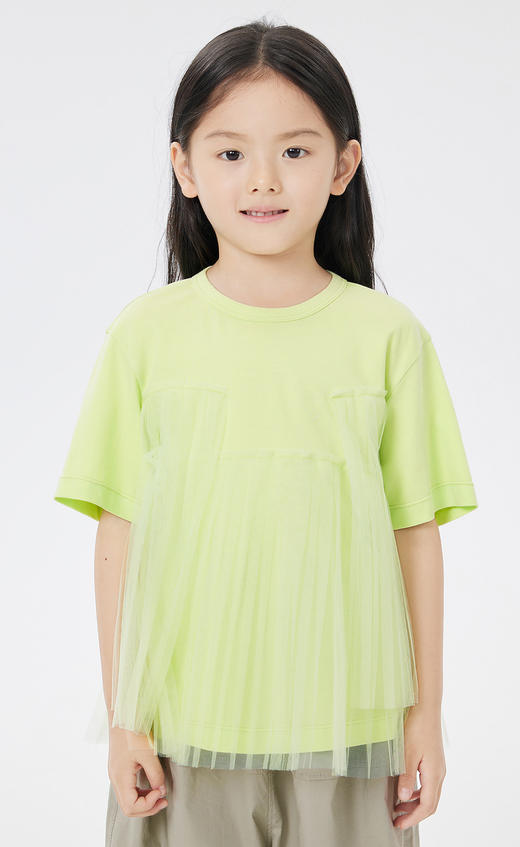 jnby  23年夏款  纯色极简风细纱短袖T恤  1N5113820 商品图3