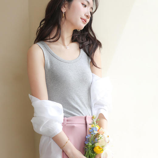 【清凉无感，遮副乳显瘦】春夏季薄款百搭日韩系小背心吊带外穿修身上衣显瘦无袖T恤打底衫 商品图7