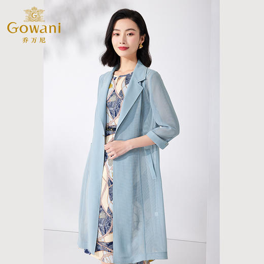 乔万尼真丝连衣裙套装夏季两件套气质显瘦ET2G221 商品图3