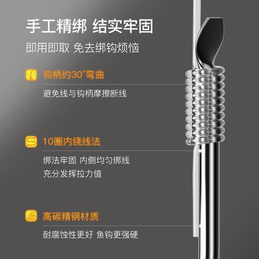 佳钓尼伏魔双钩仕挂金袖伊势尼成品套装鲫鱼垂钓耐磨子线双钩 商品图2