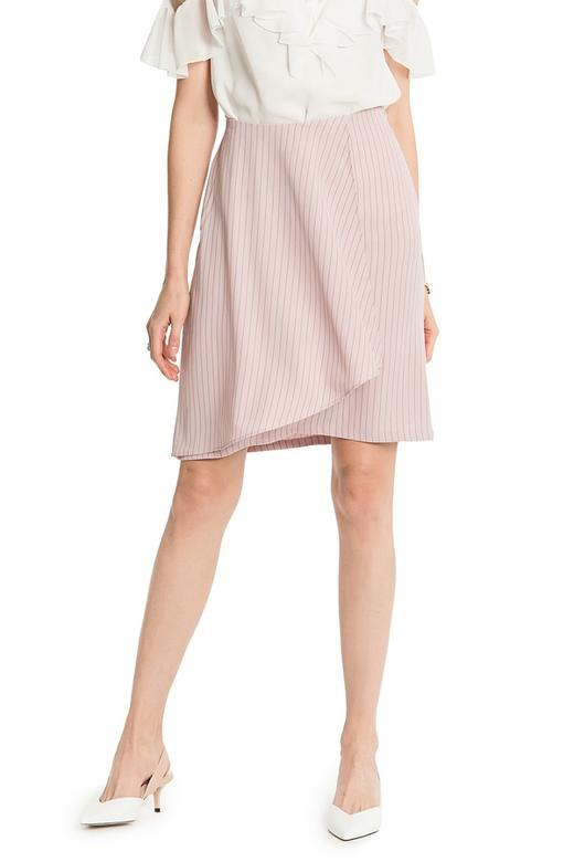 Lia Shade 粉色条纹围裹式半身裙 2751 商品图0