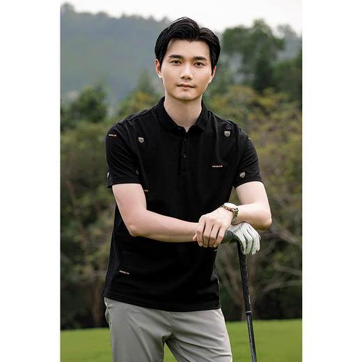 【断码清仓】HX 夏季翻领短袖T恤Y102320176101POLO杉 商品图2