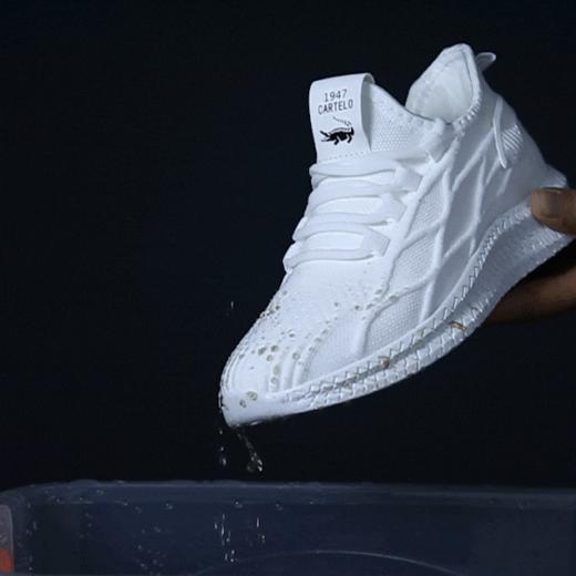 新款卡帝乐防水飞织鞋【防水防污防滑 透气不闷脚】卡帝乐防水防污成人 儿童鞋 全新升级4.0 椰子鞋飞织运动鞋 跑鞋子 成人儿童两款可选 商品图2