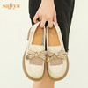 Safiya/索菲娅2023春季新品麦穗蝴蝶结网面休闲软底英伦JK小皮鞋 SF31112427 商品缩略图1